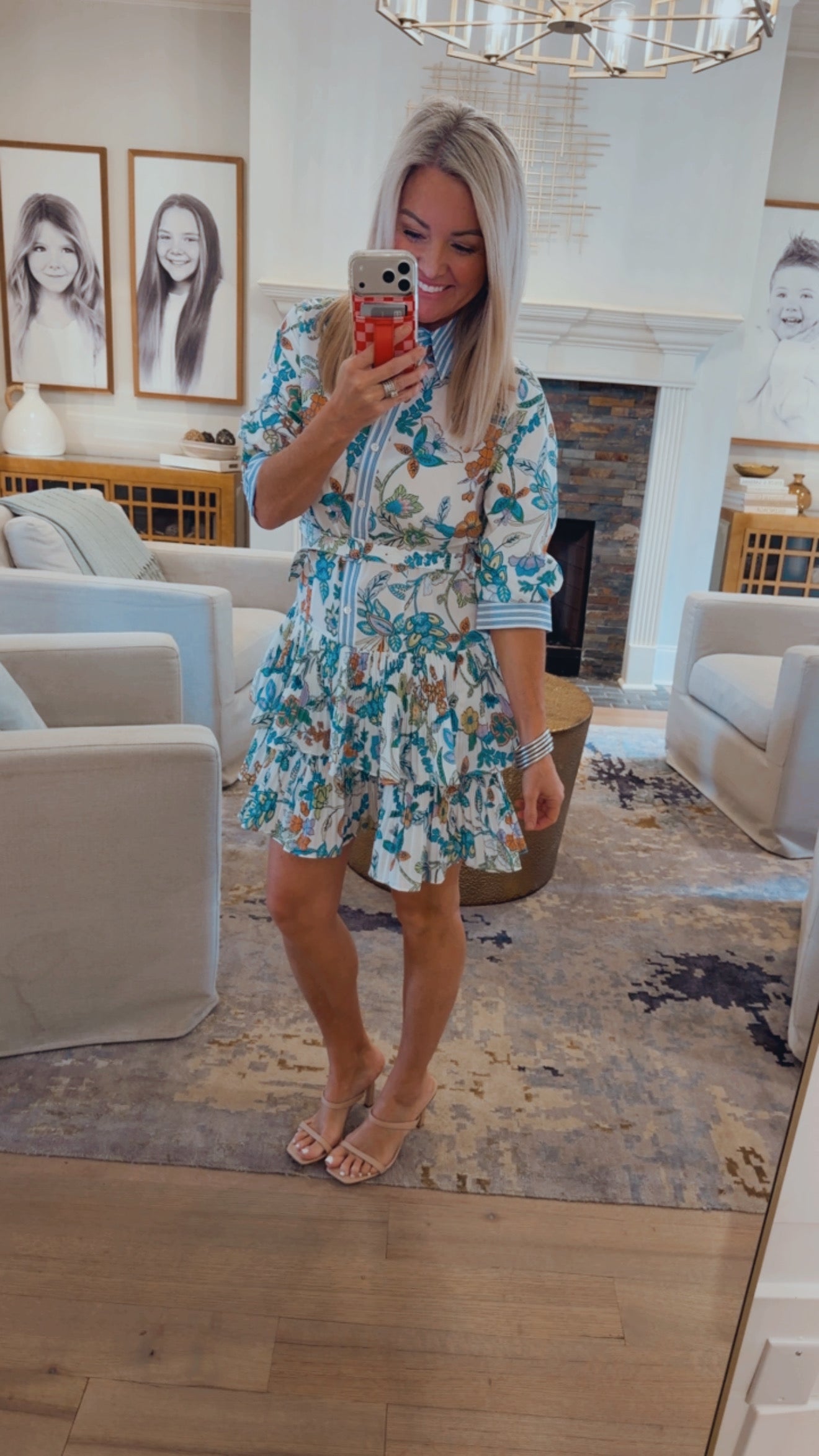 Effortless Floral Shirt Dress