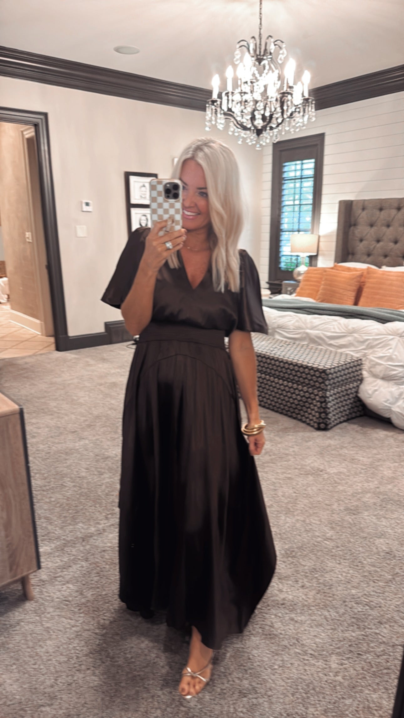 Chiffon Slit Detailed Maxi Dress