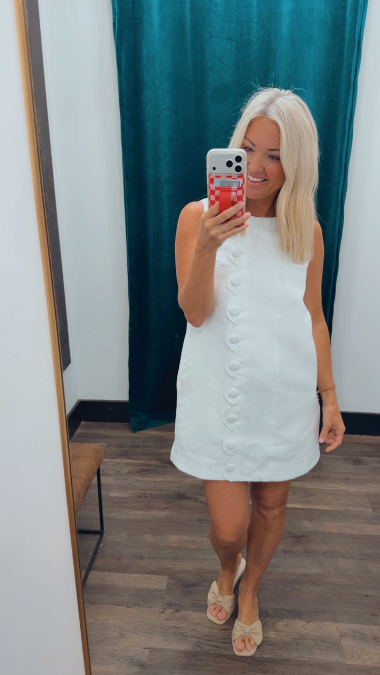 Jacquard Scallop Dress