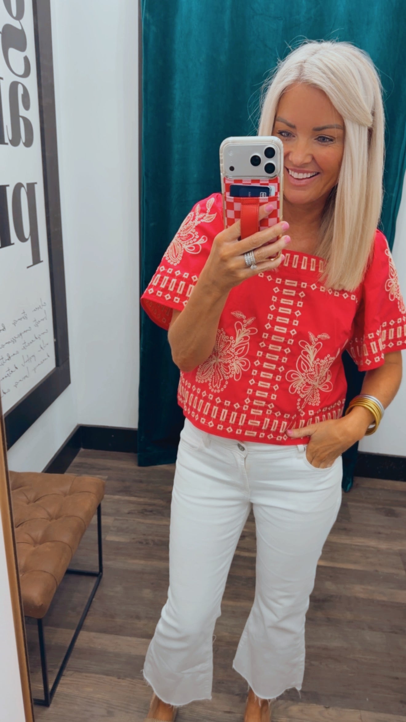 Silvia Embroidered Crop Top