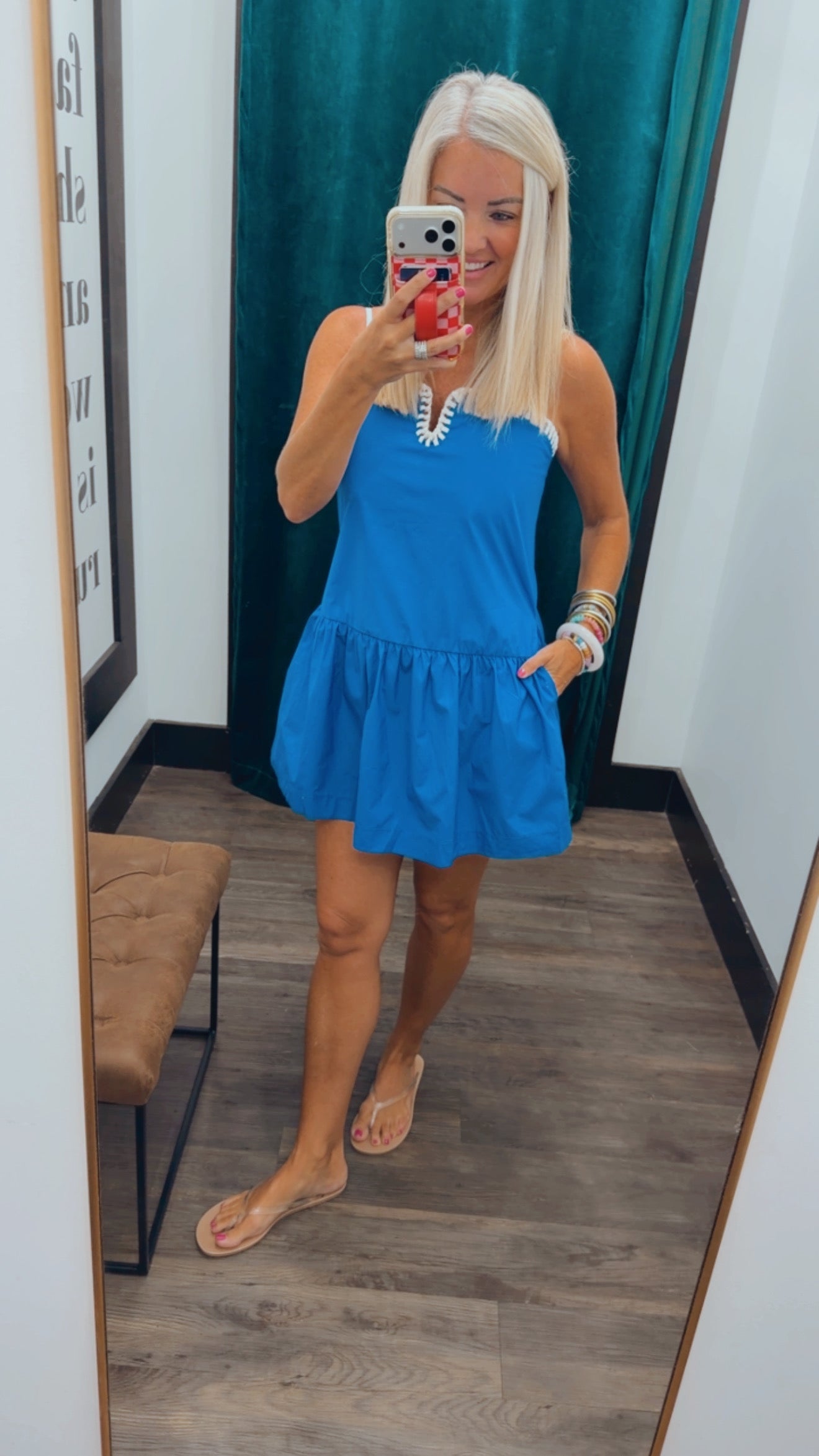 Drop Waist Detail Dress