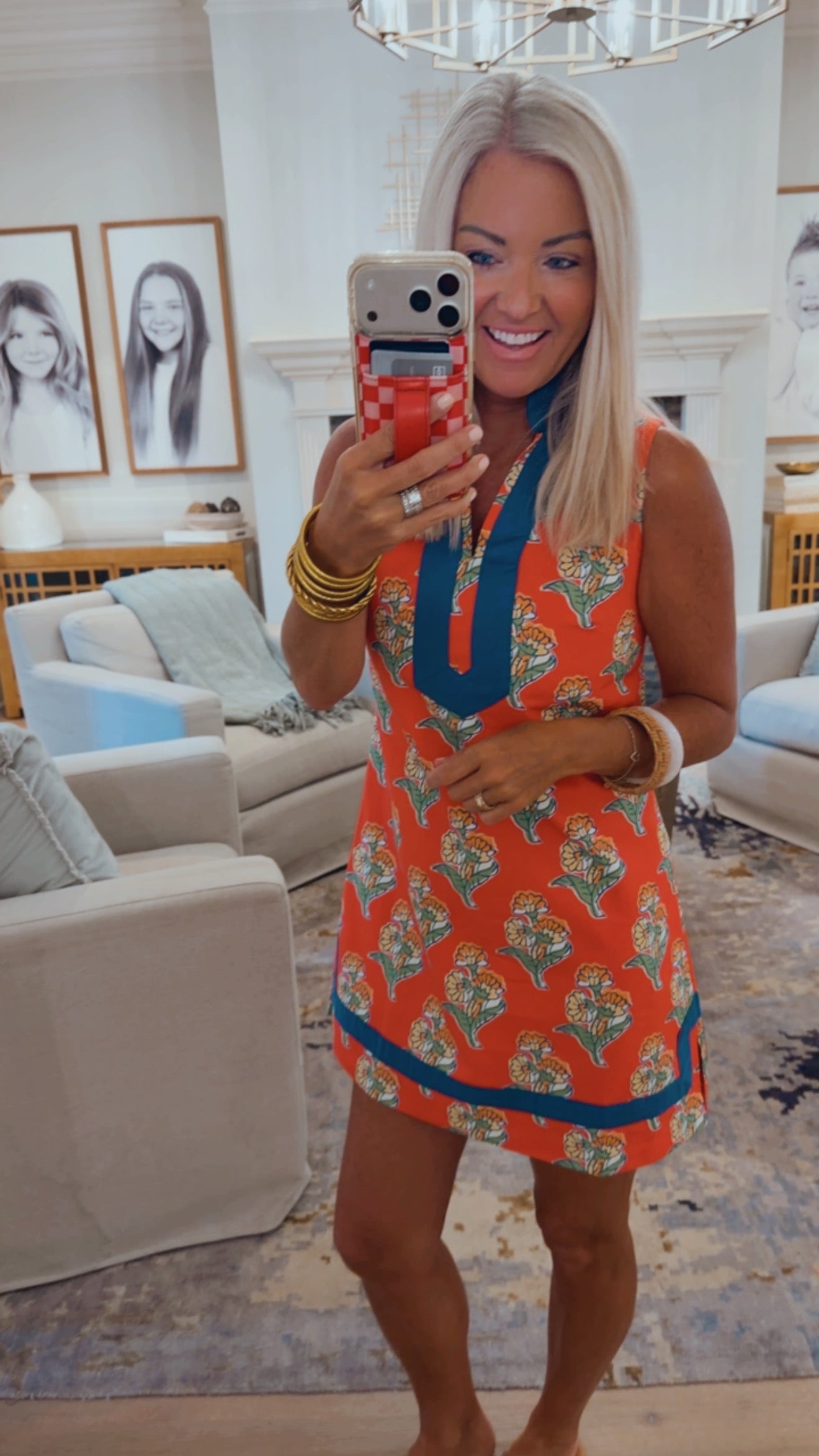 Contrast Trim Mini Dress