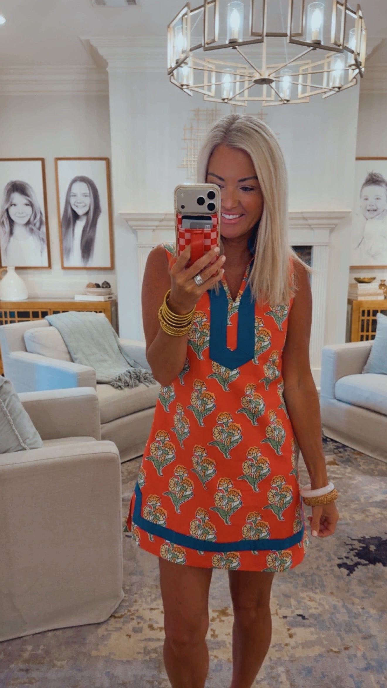 Contrast Trim Mini Dress