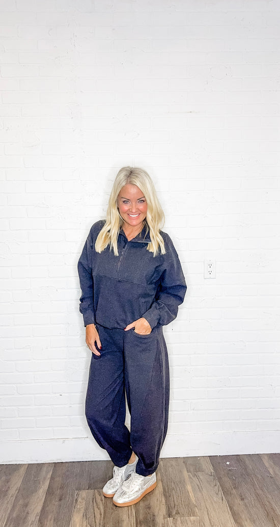 Brushed Quarter Zip Set
