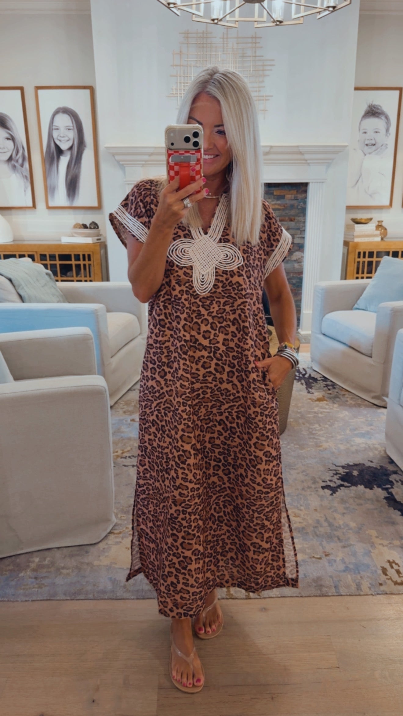 Applique Leopard Dress