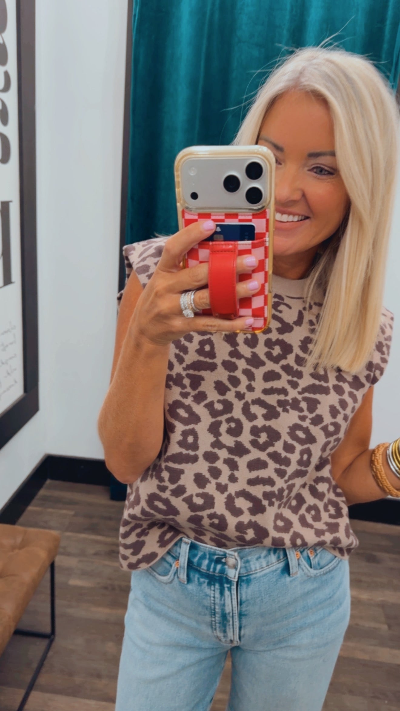 Leopard Drop Shoulder Sweater