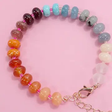 Natural Agate  Bead Bracelet