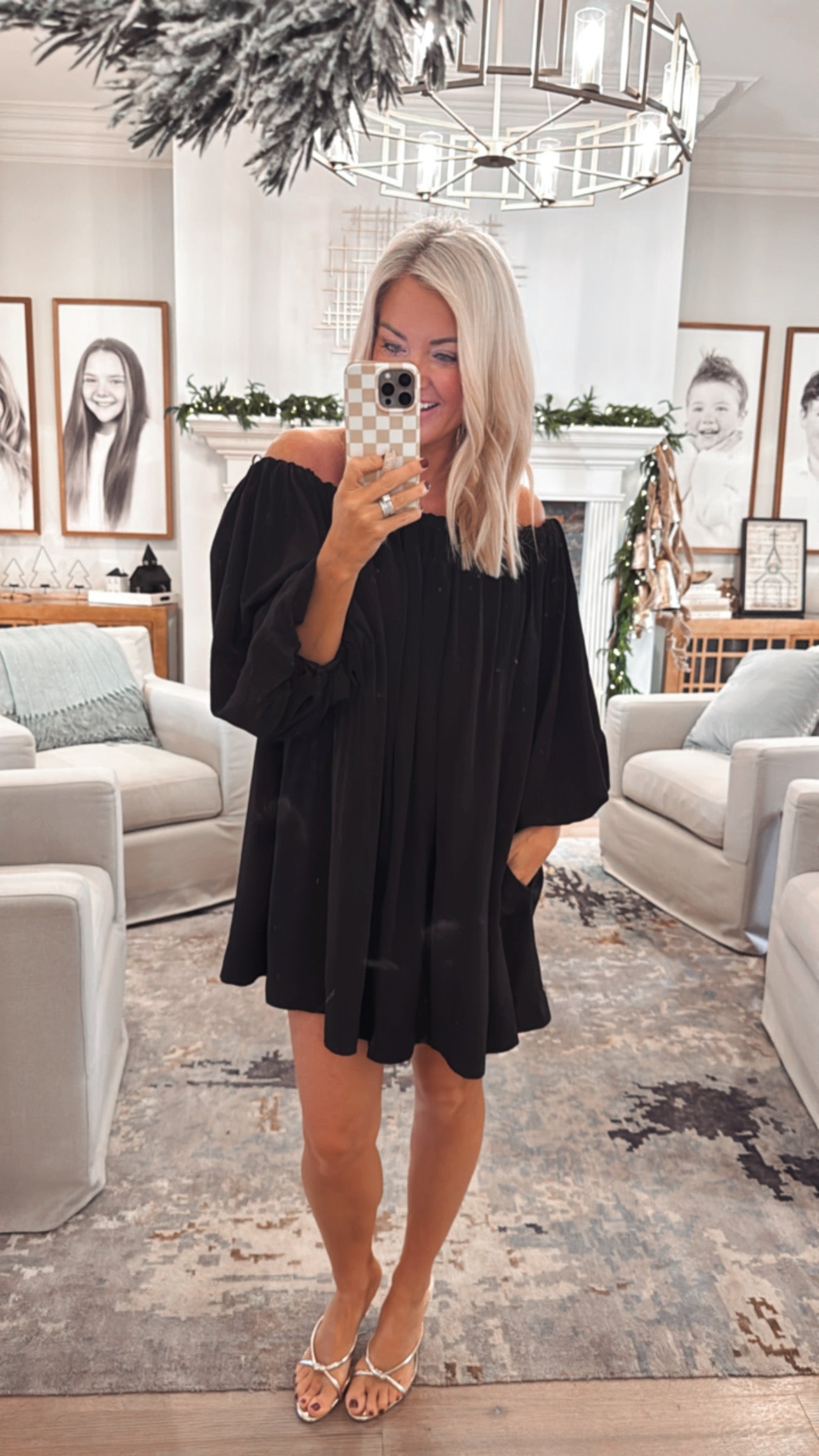 Puff Sleeve Off The Shoulder Dress