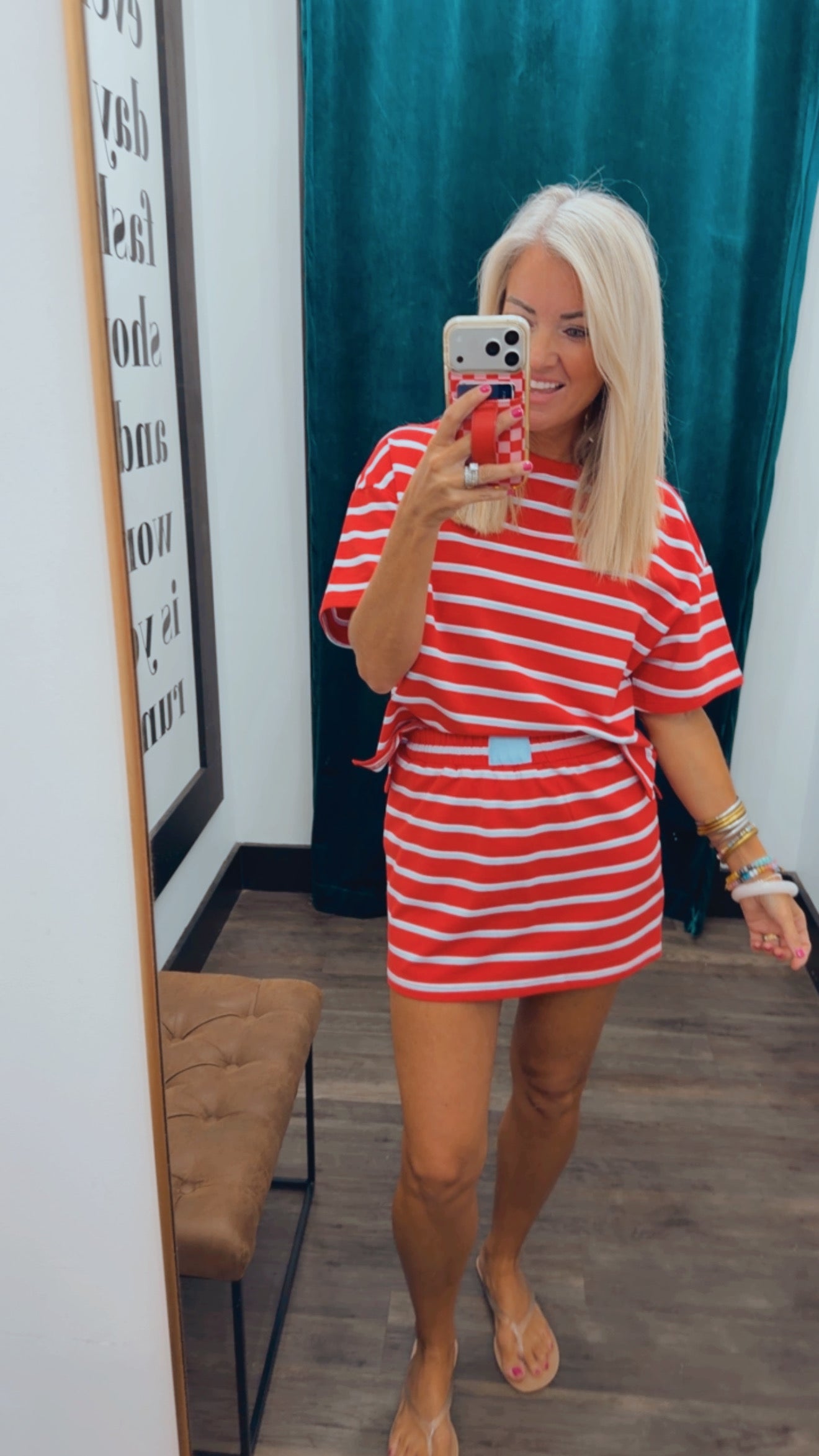 Stripe Lounge Skirt