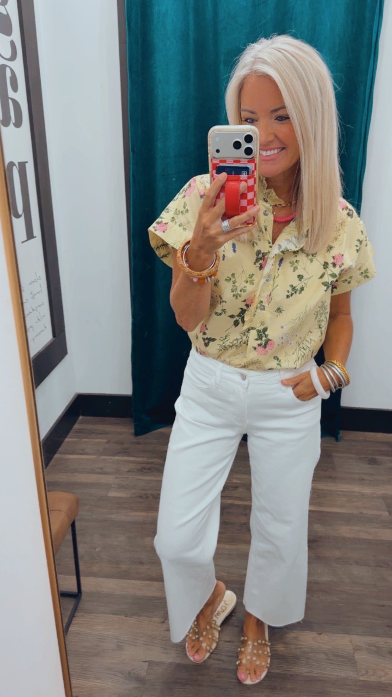 Lemon Floral Top