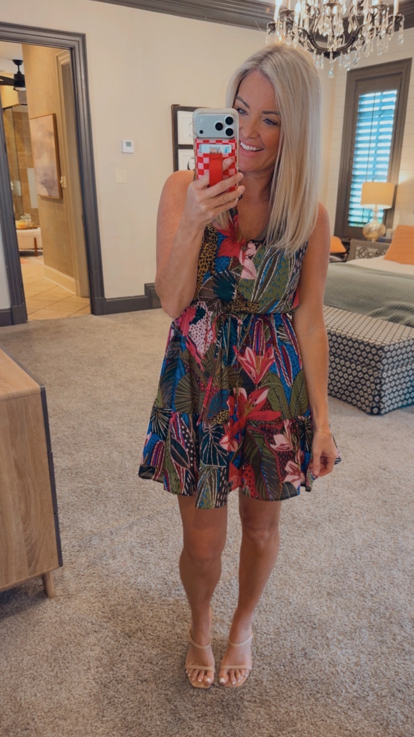 Jenla Floral Itzel Shift Mini Dress