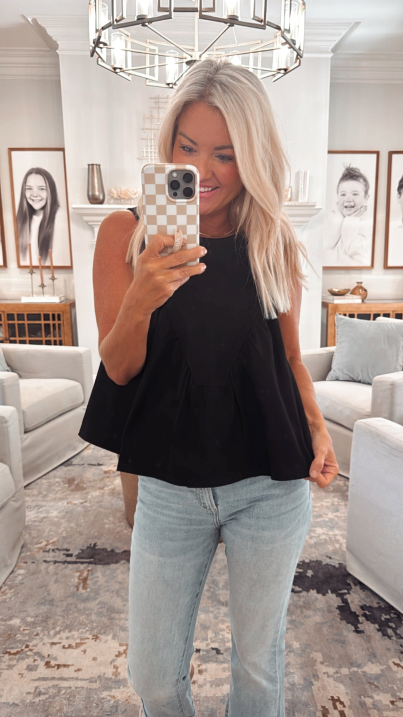 Game Day Ruched Sleeveless Top