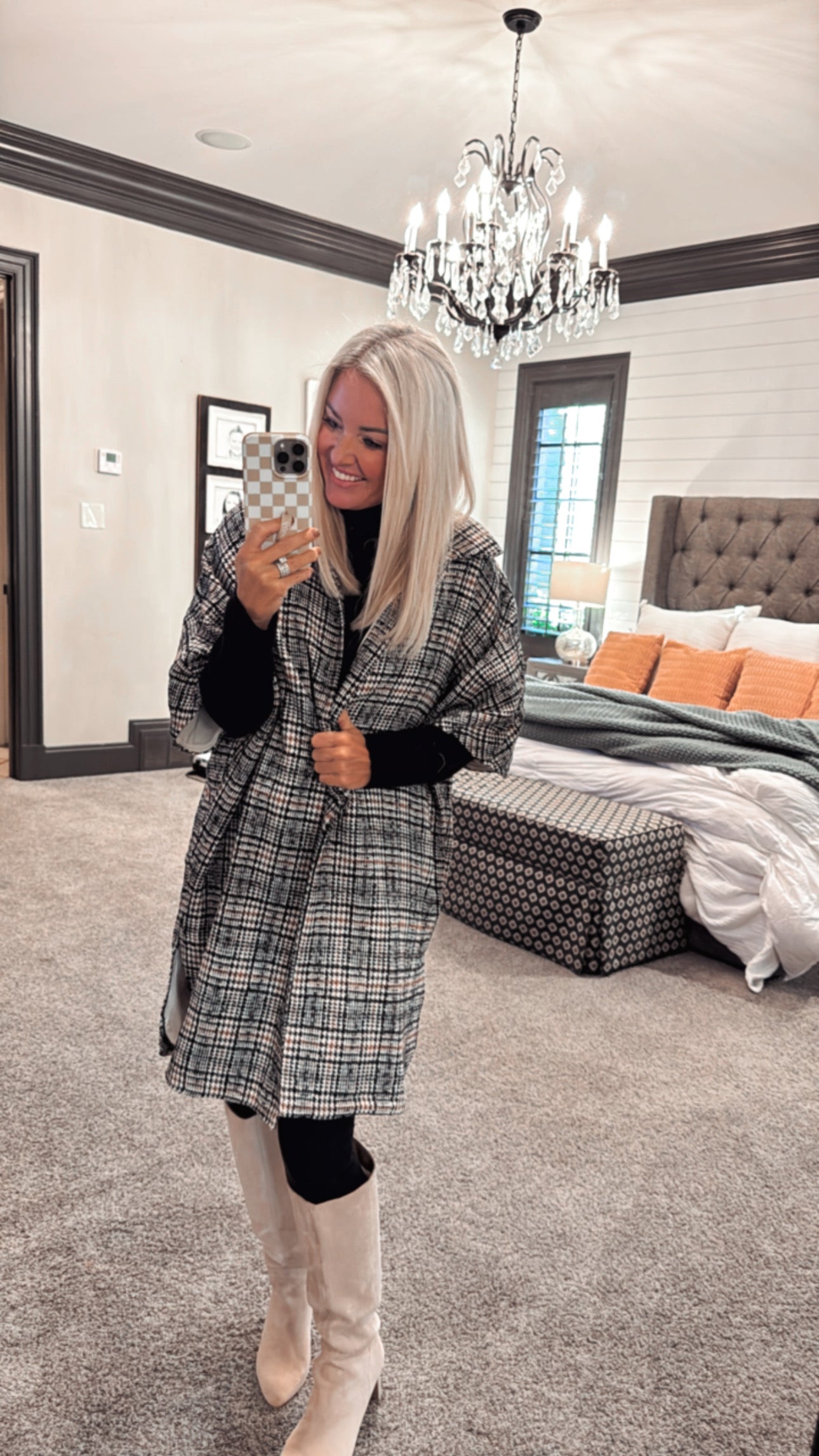 Timeless Plaid Long Coat