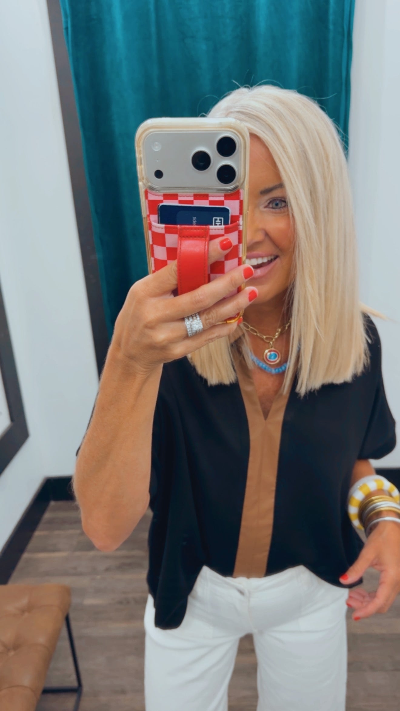 Faux Leather Top