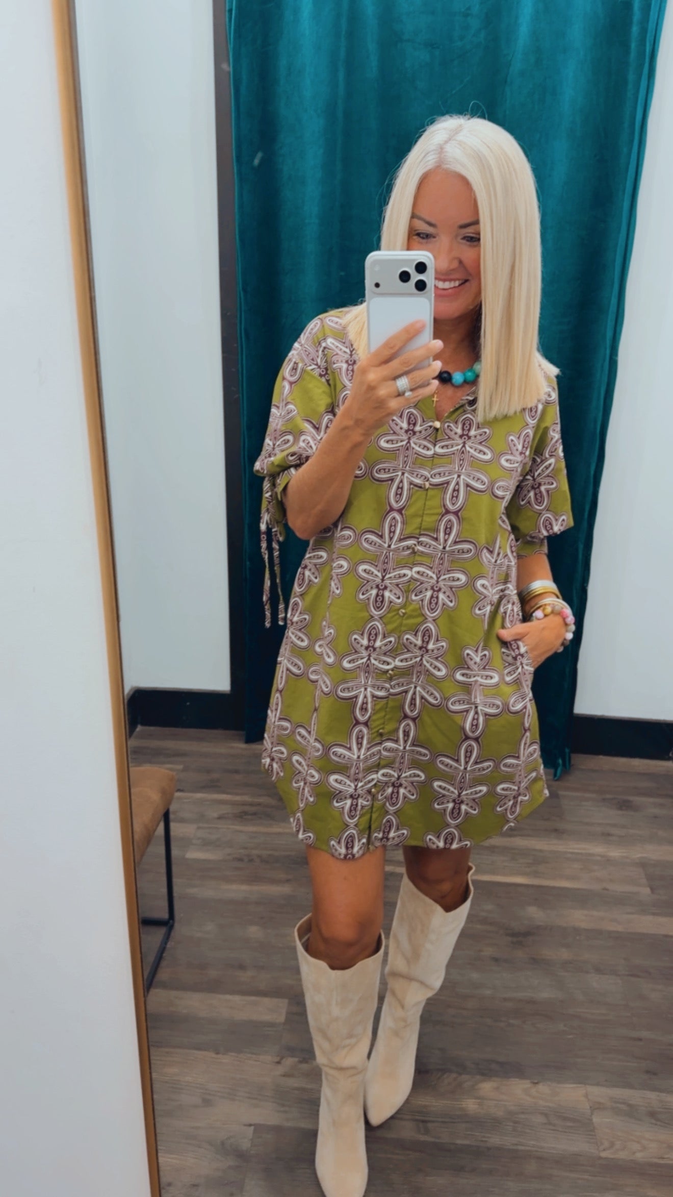 Printed Mini Dress