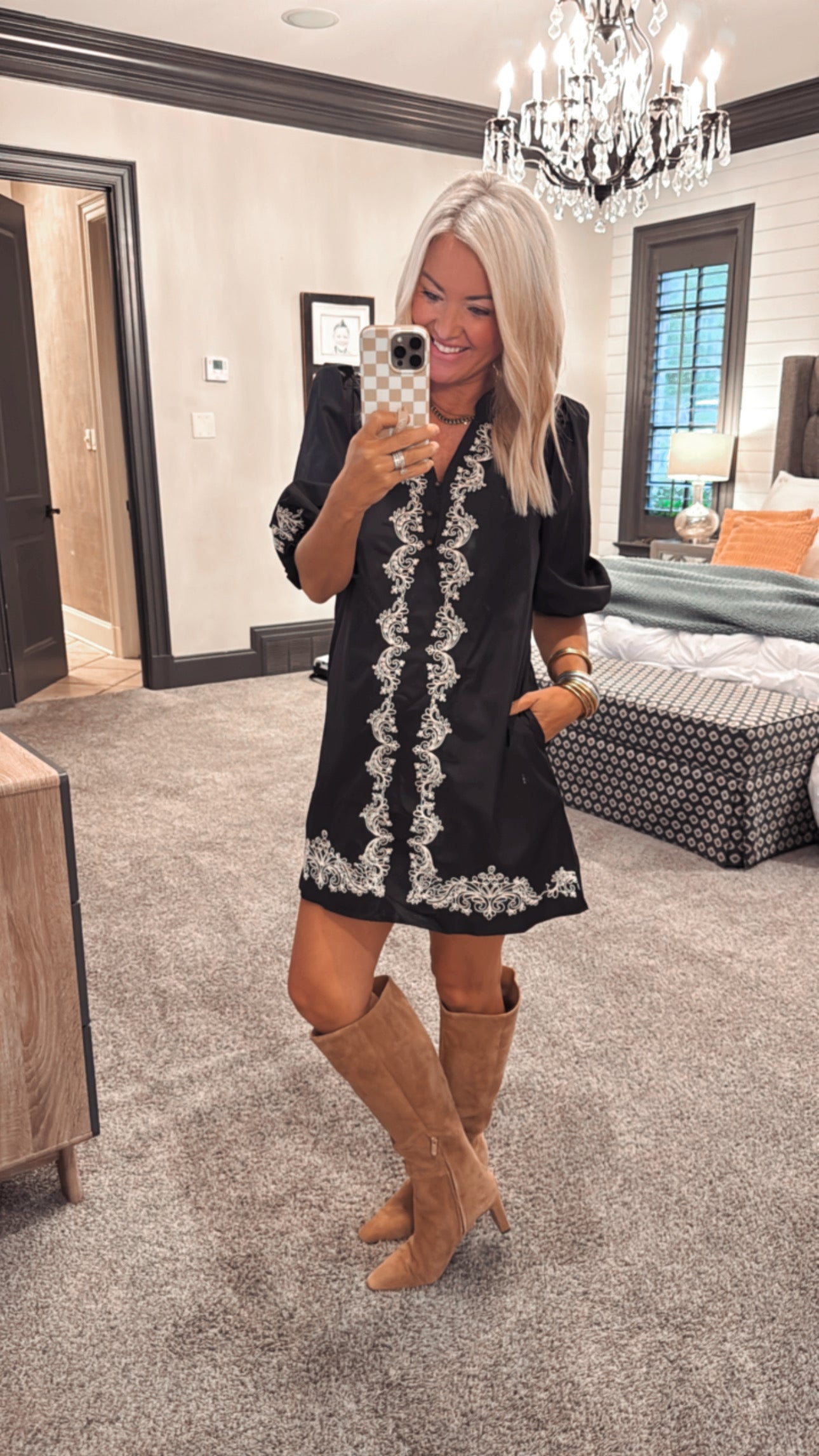 Embroidered Detail Dress