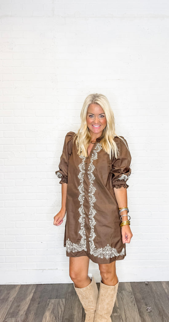 Embroidered Detail Dress