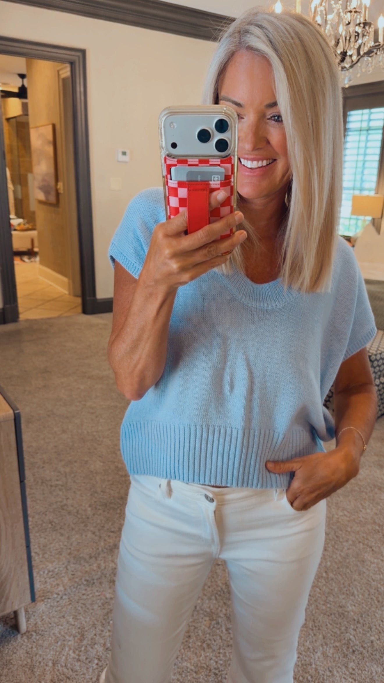 Short Sleeve Knit Sweater