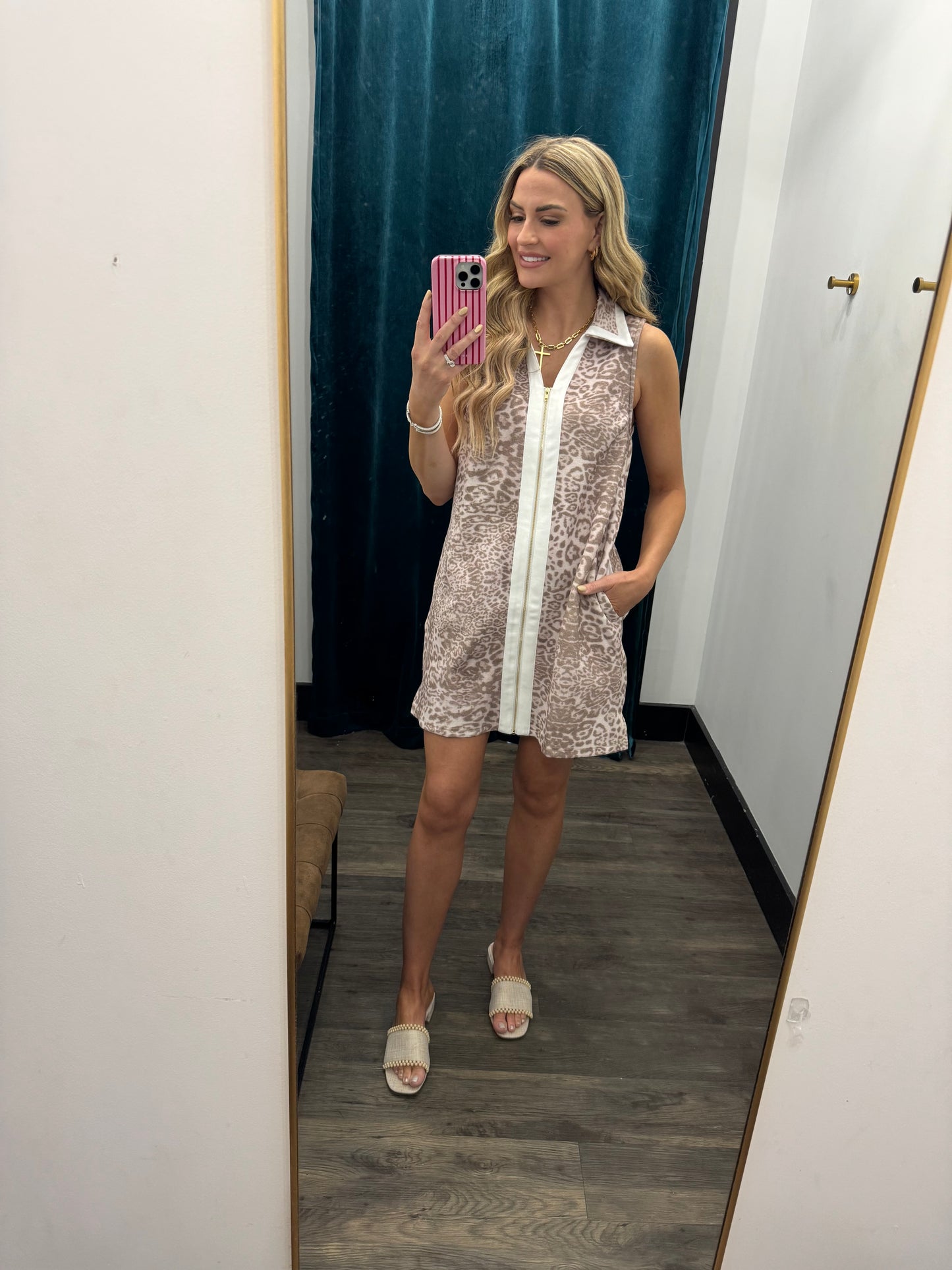 Leopard Zipper Dress