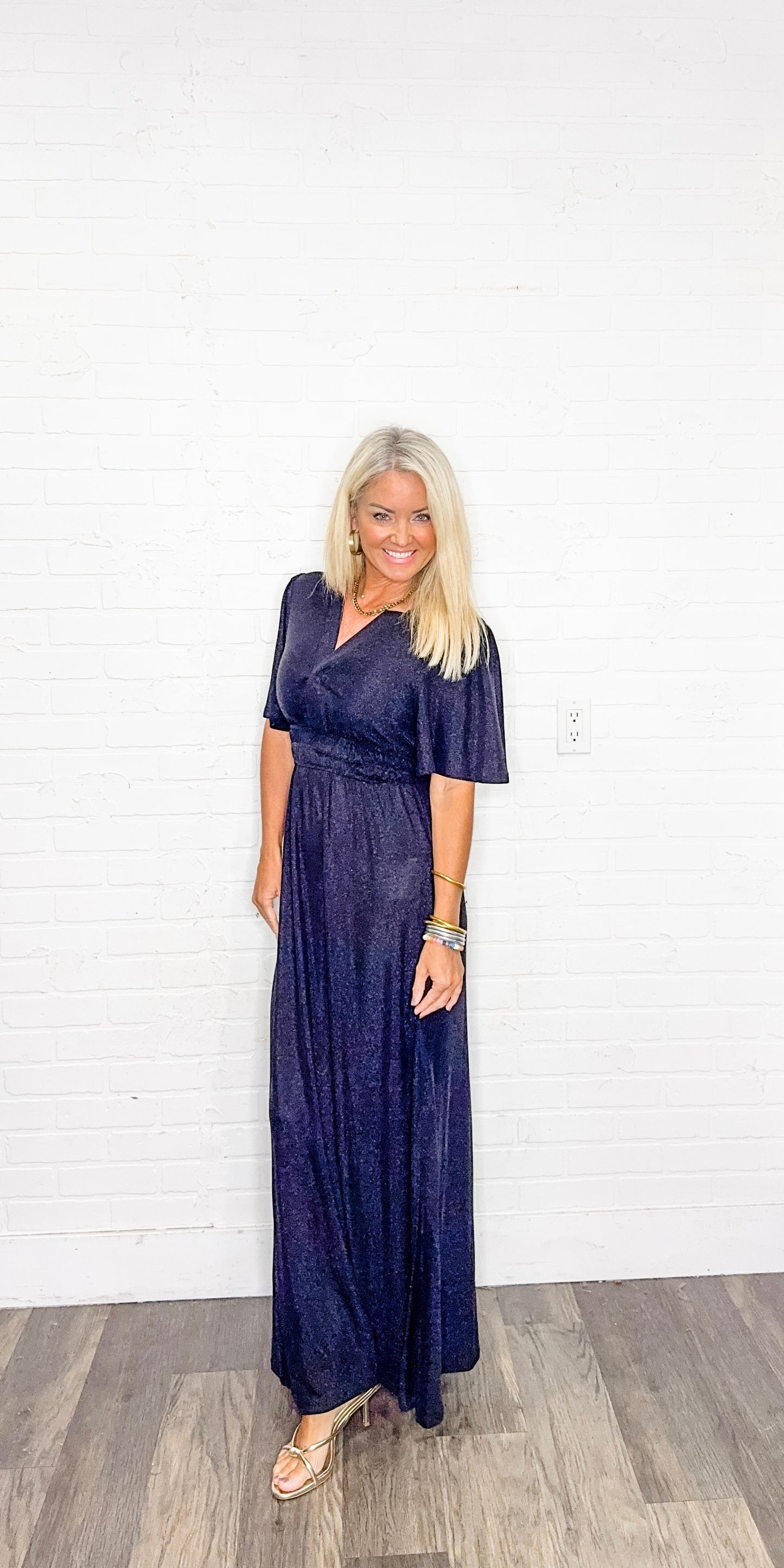 Metallic Maxi Dress