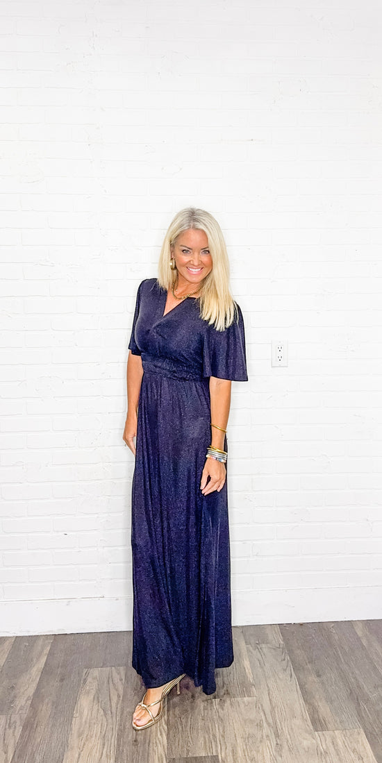 Metallic Maxi Dress