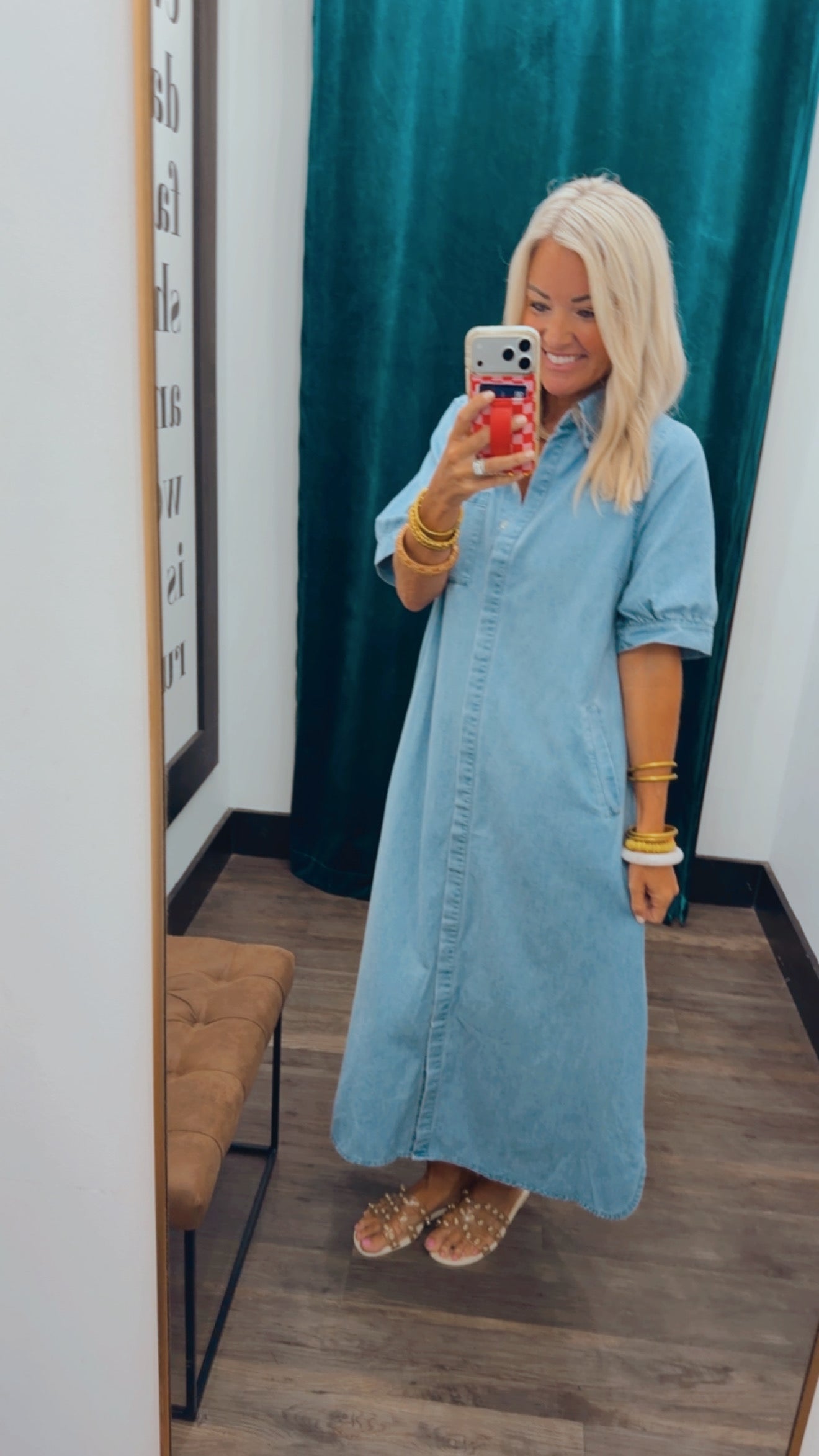 Denim Short Sleeve Dress