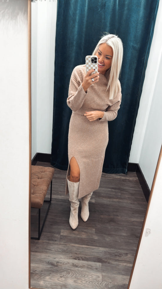 One Shoulder Sweater Dress