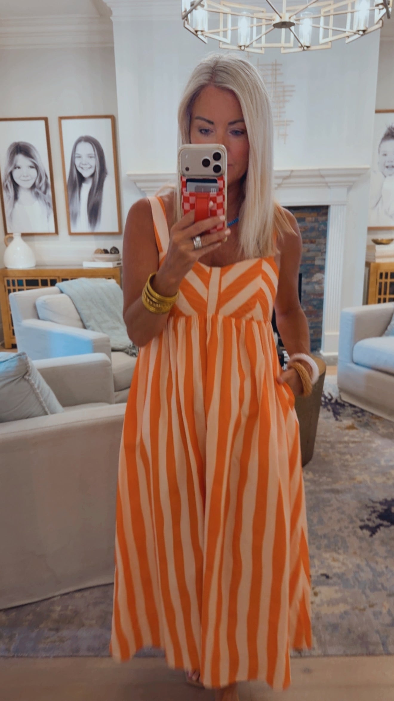 Stripe Midi Dress