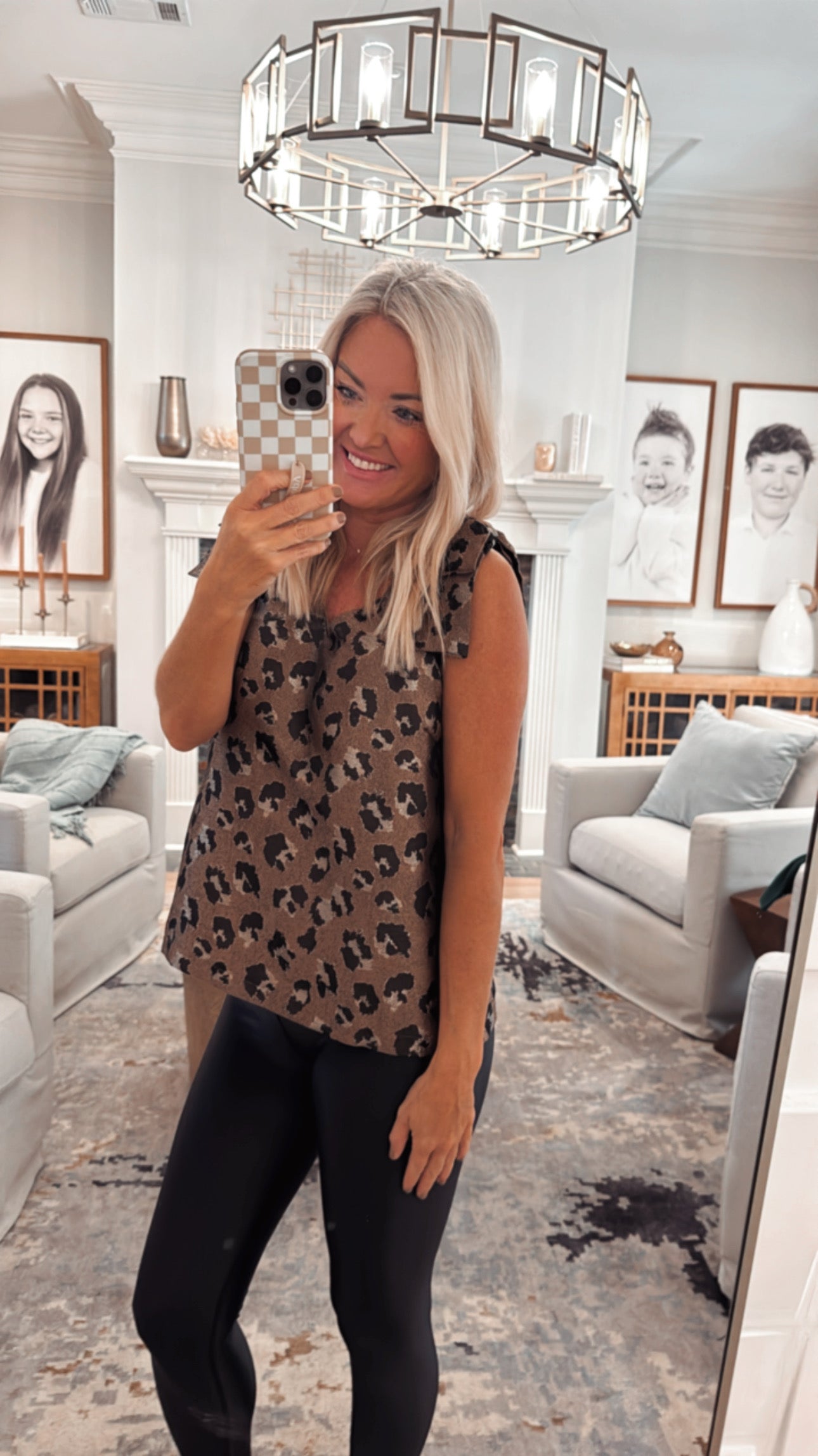Metallic Leopard Top