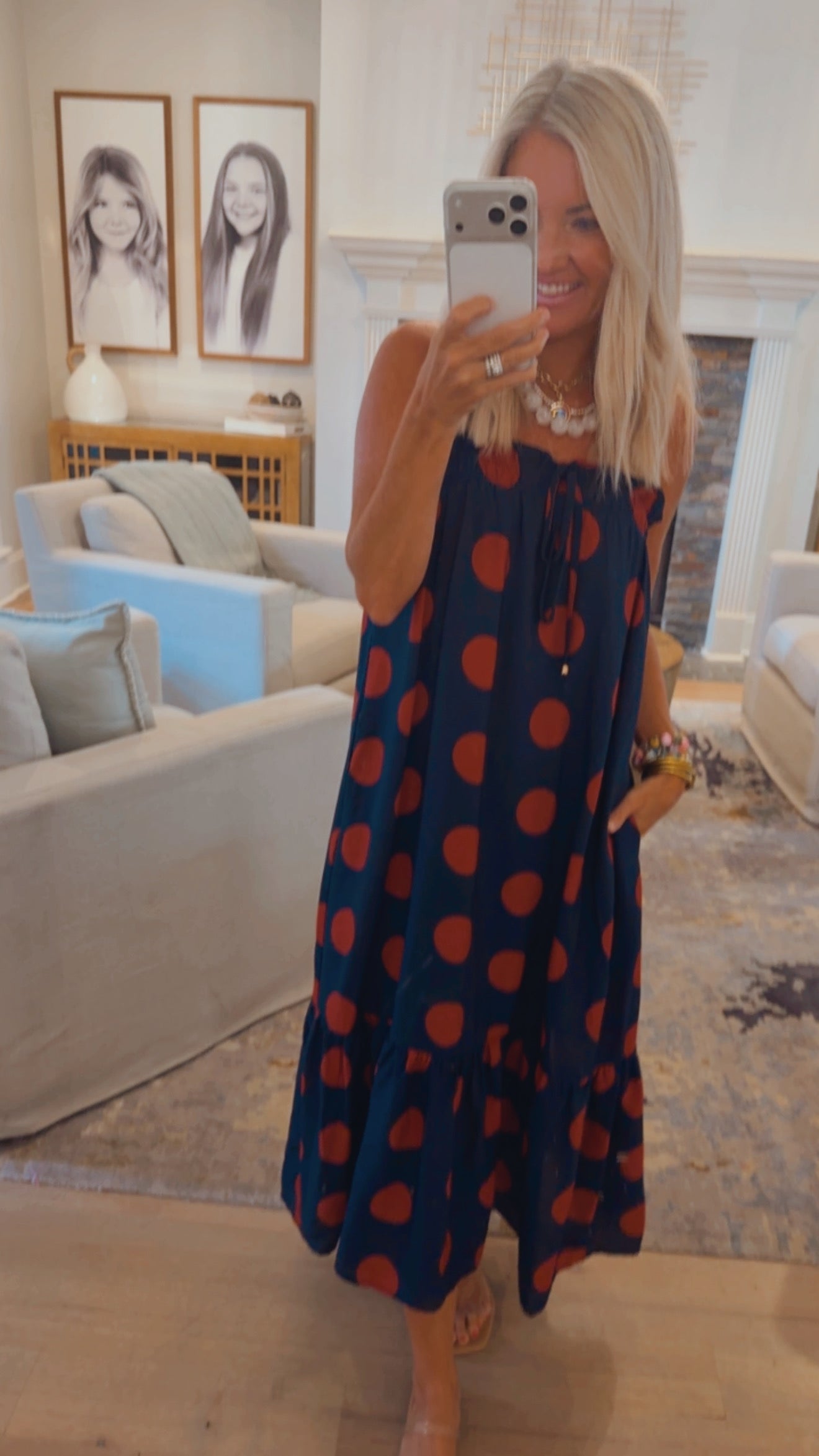 Polka Dot Midi Dress