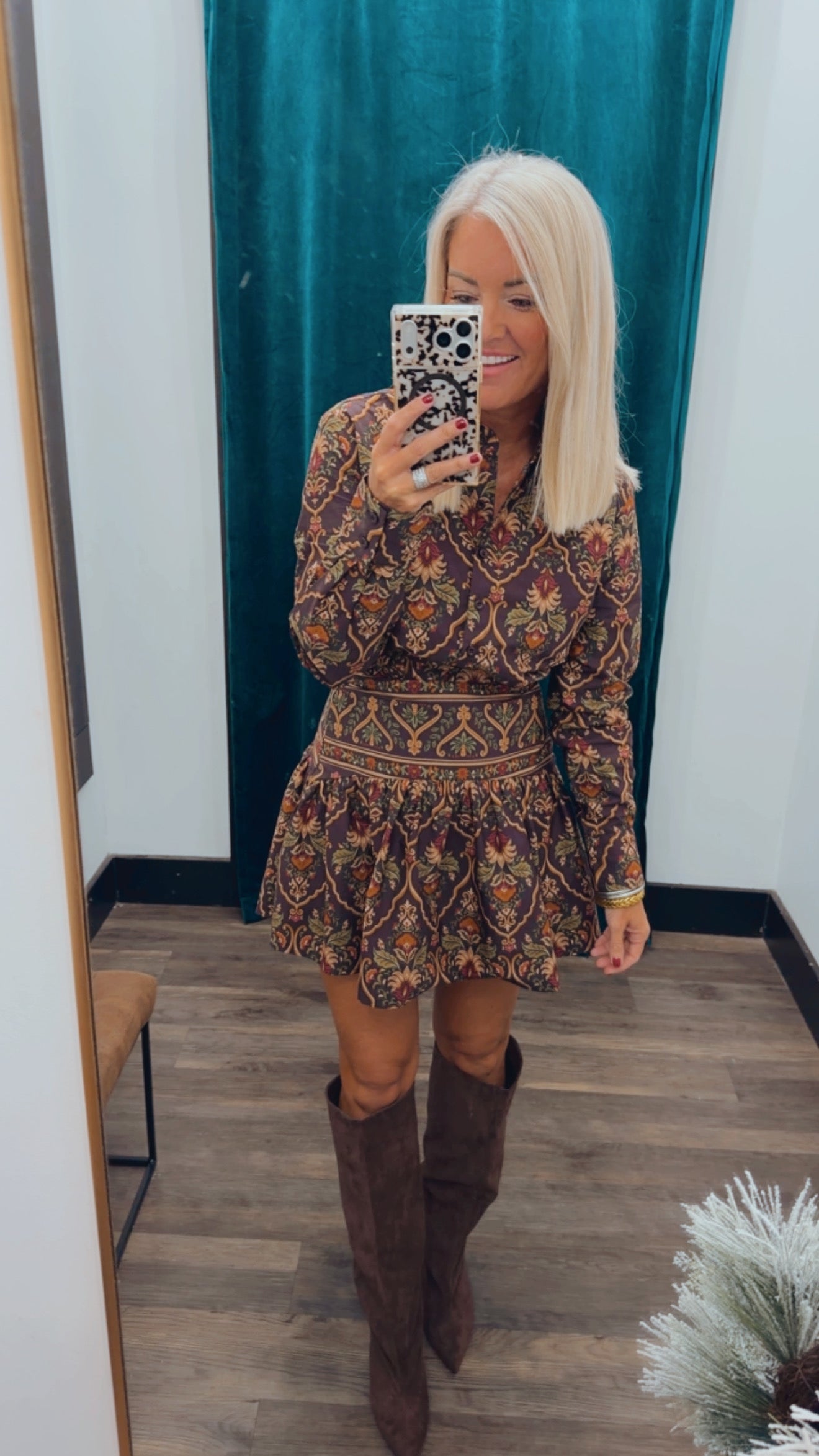 Gianna Paisley Mini Dress