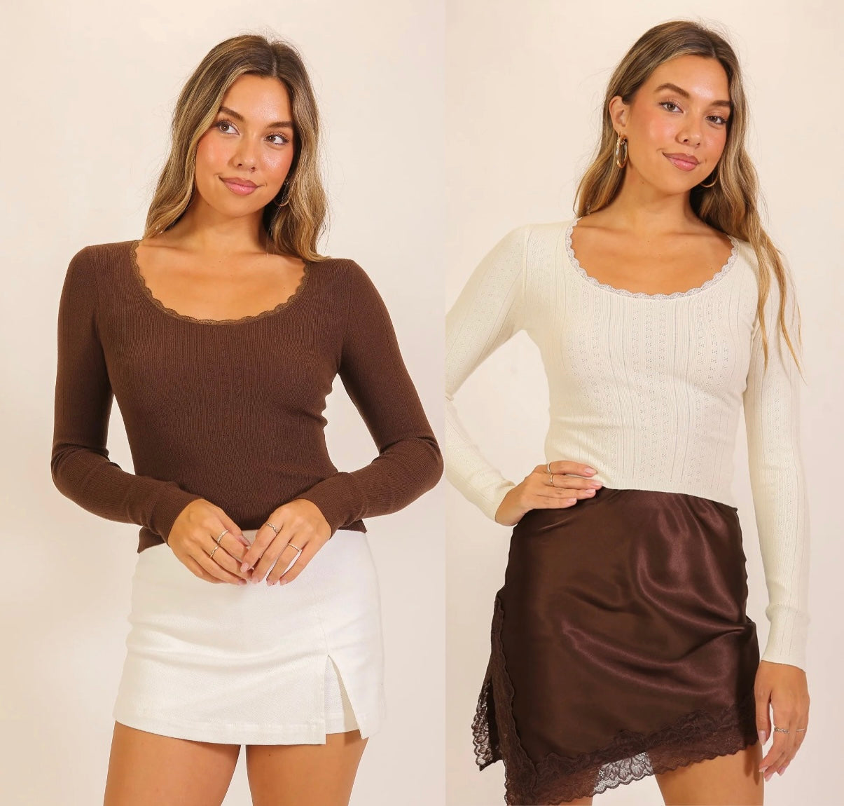 Delicate Rib Knit Top