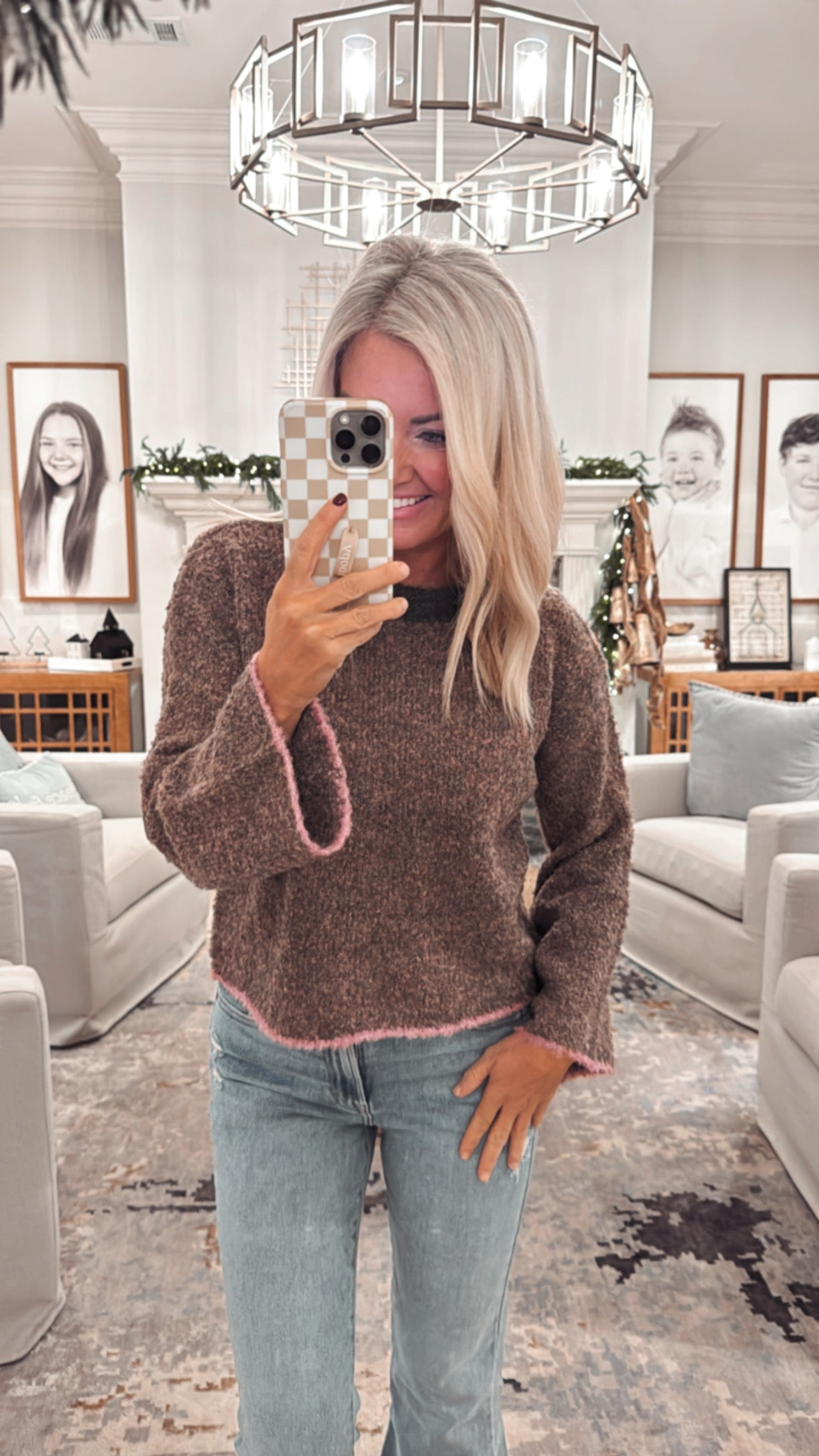 Boxy Color Block Sweater