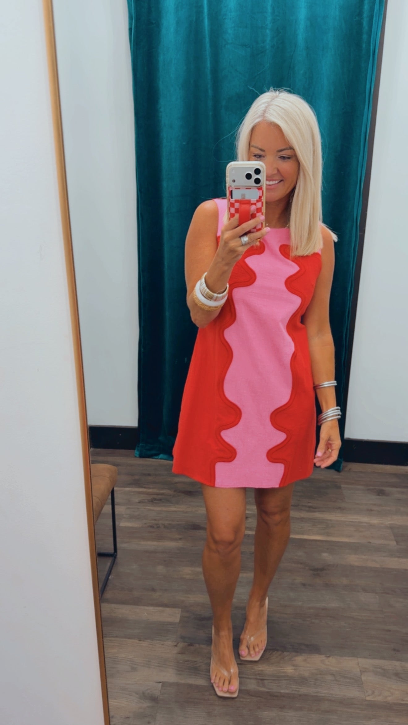 Wavy Pop Shift Dress