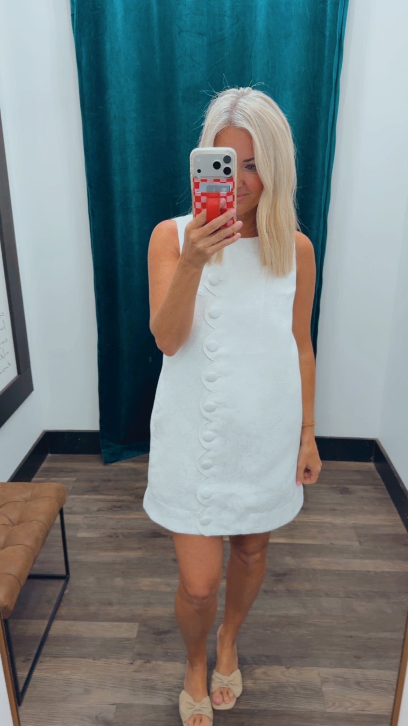 Jacquard Scallop Dress