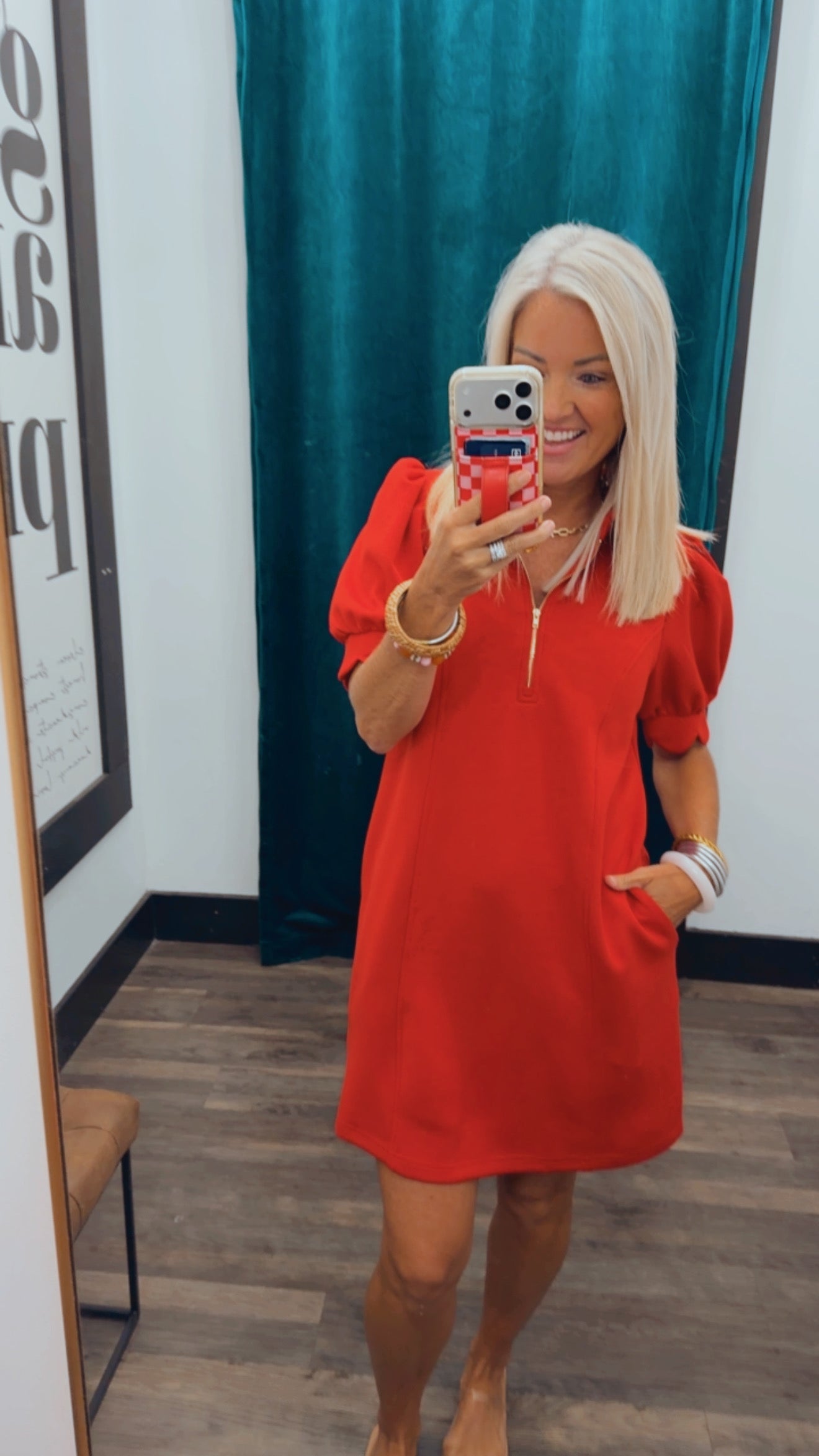 Puff Sleeve Mini Dress