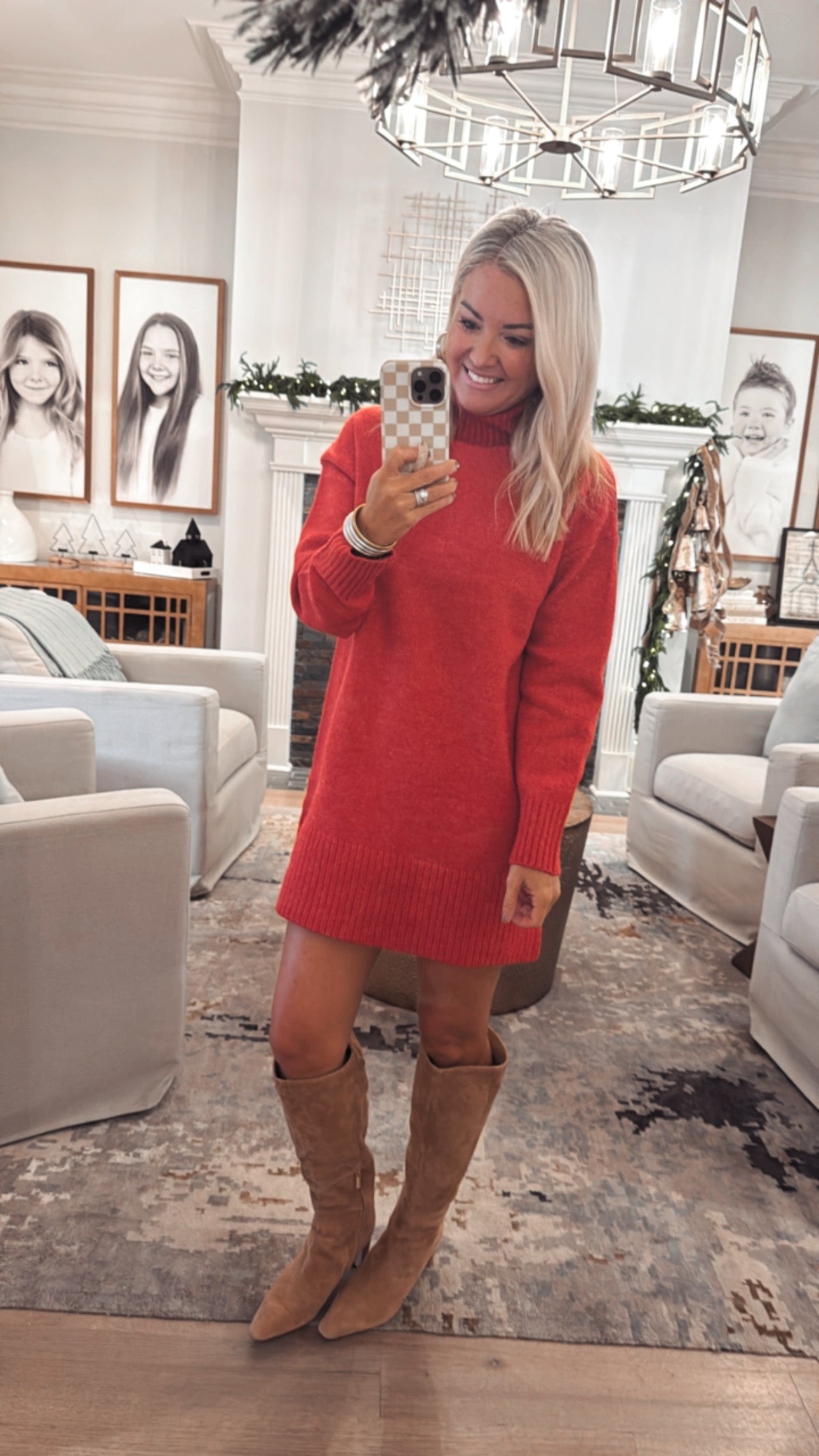 High Neck Mini Dress