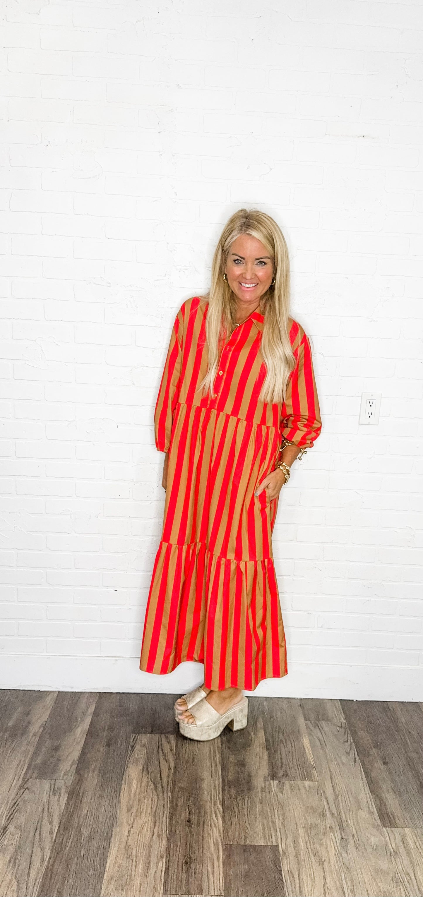 Bold Striped Maxi Dress