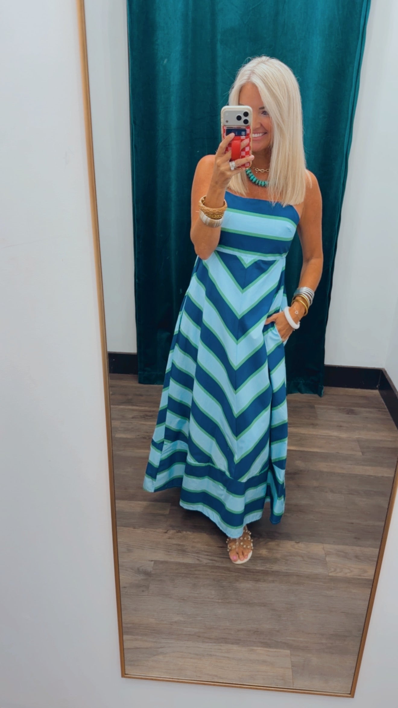 Chevron Dream Midi Dress