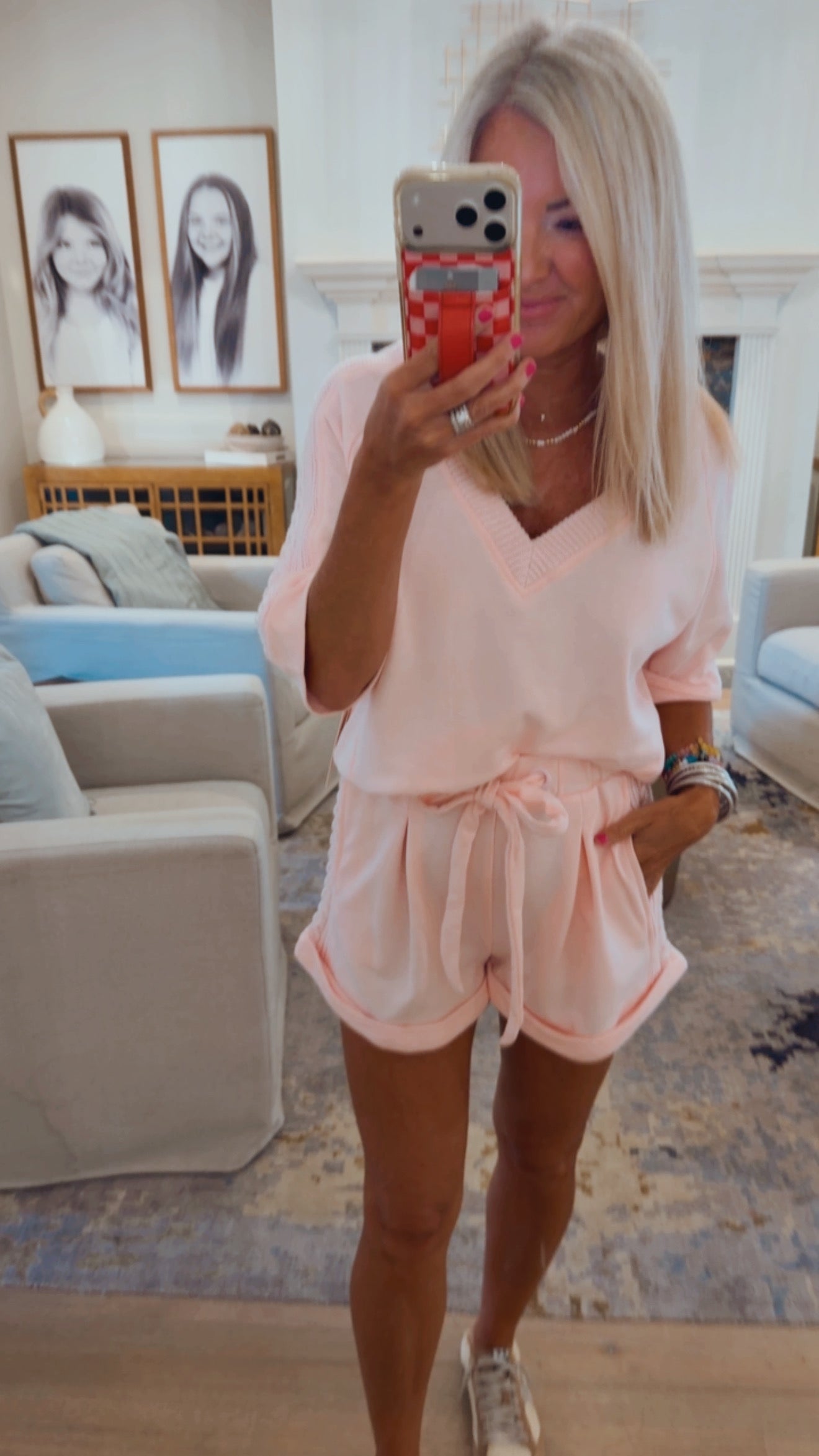 Knit Trim Lounge Set