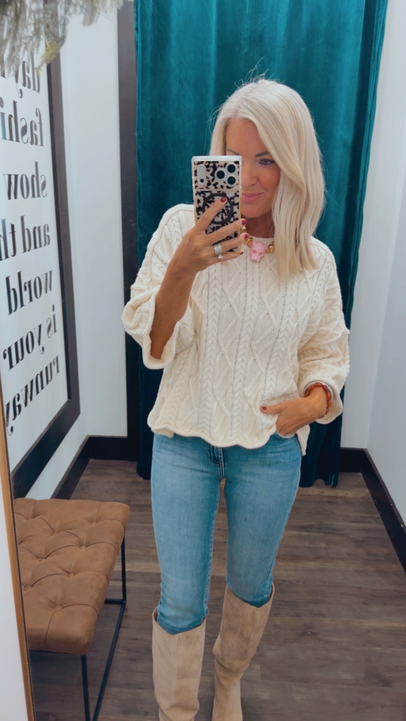 Bell Sleeve Knit Sweater