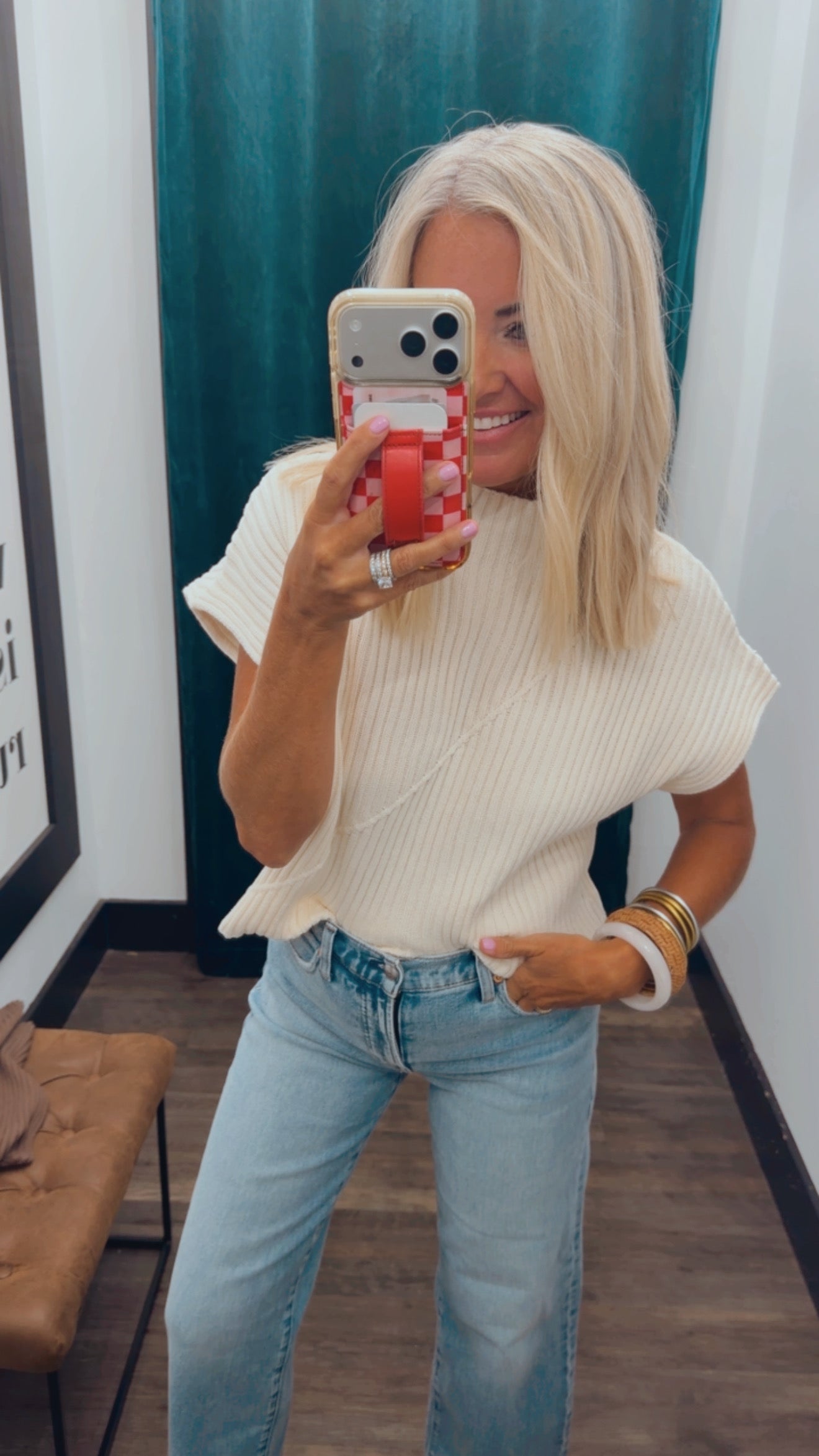 Ribbed Mock Neck