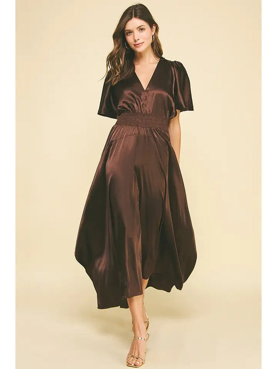Chiffon Slit Detailed Maxi Dress