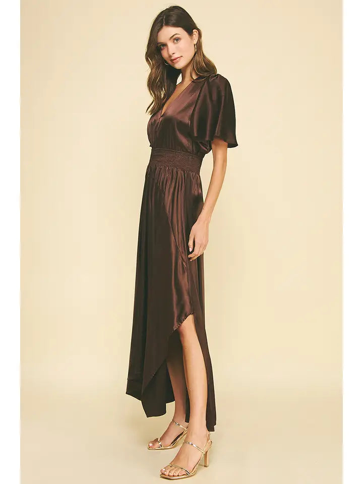 Chiffon Slit Detailed Maxi Dress