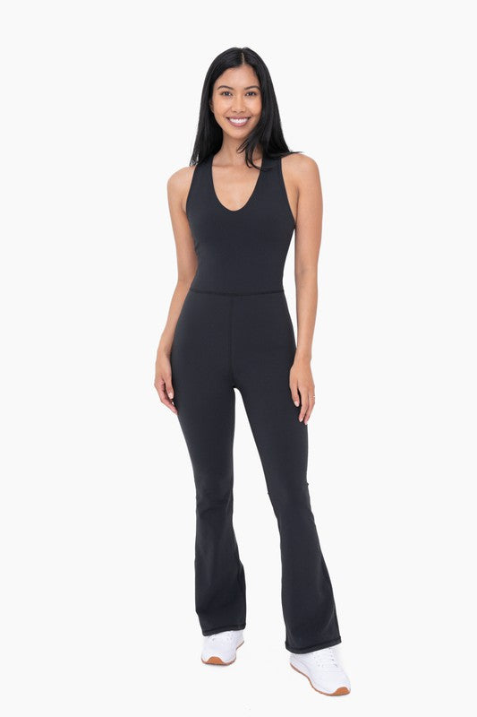 Load image into Gallery viewer, Cross Knot Back Flared Jumpsuit
