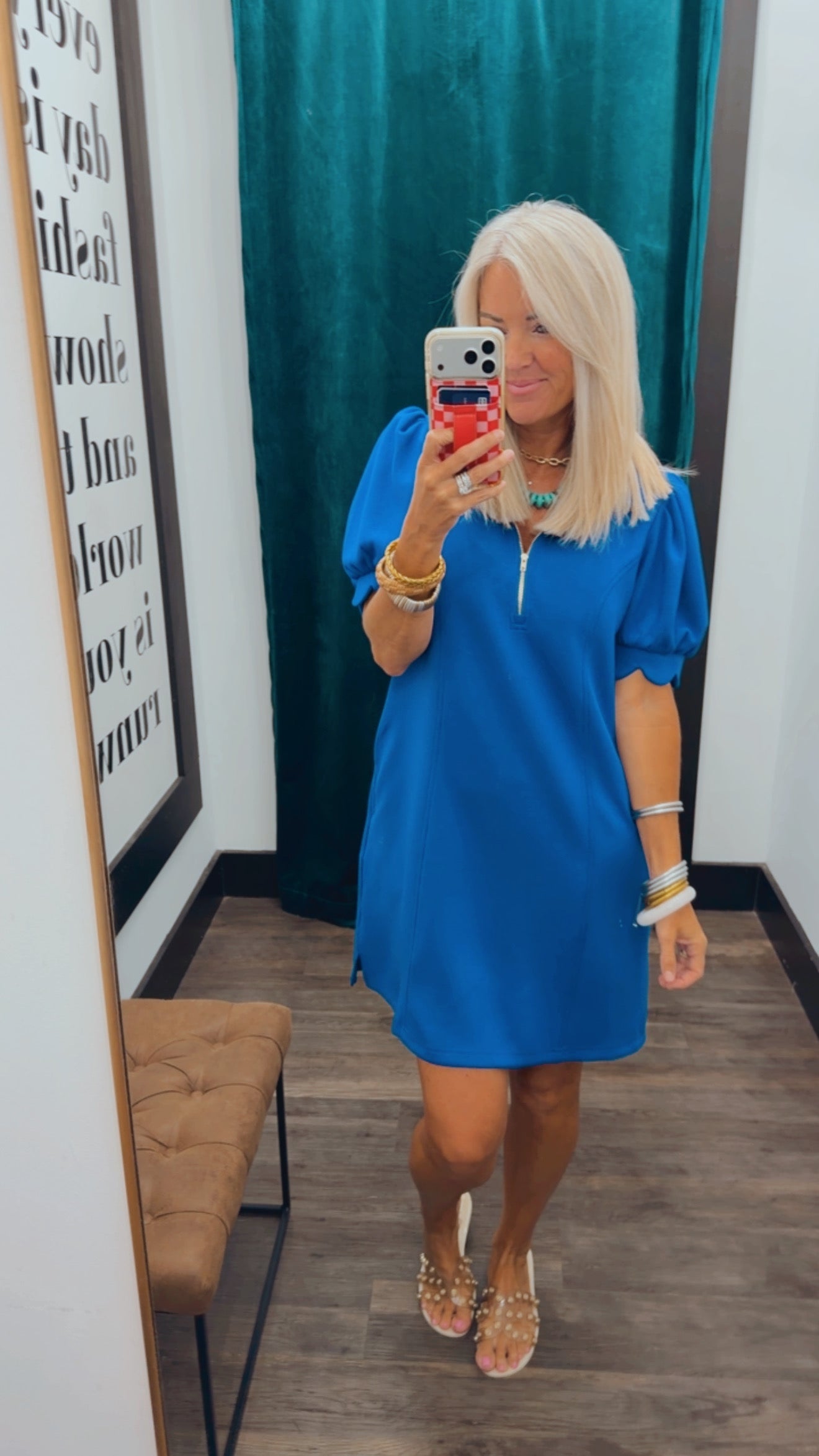 Scuba Puff Mini Dress