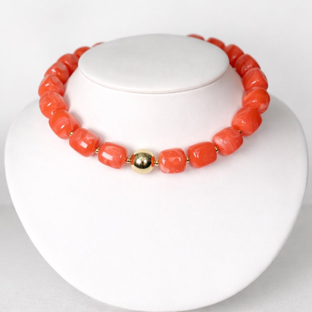 JTO Square Bead with Gold Accents