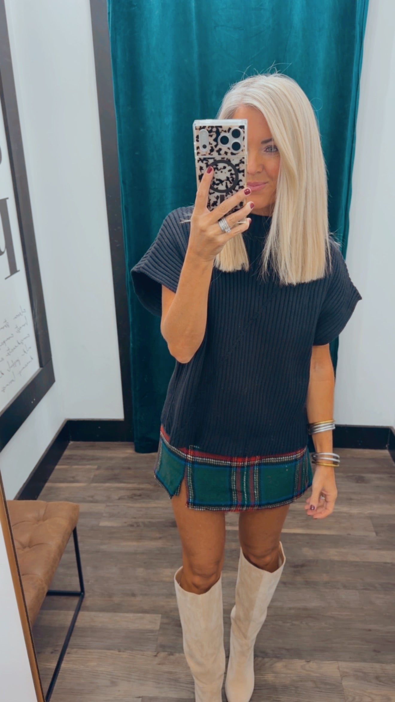 Christmas Plaid Skort