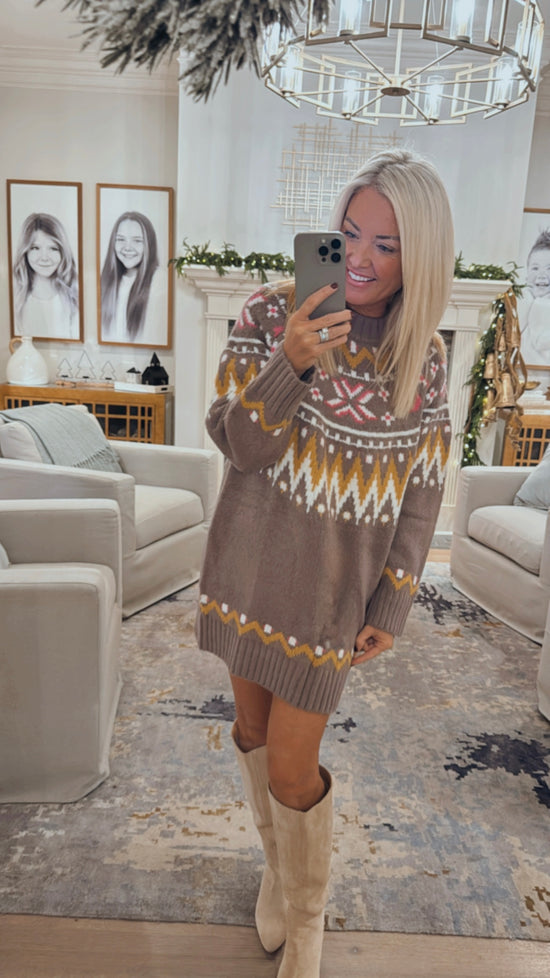 Fair Isle Sweater Dress