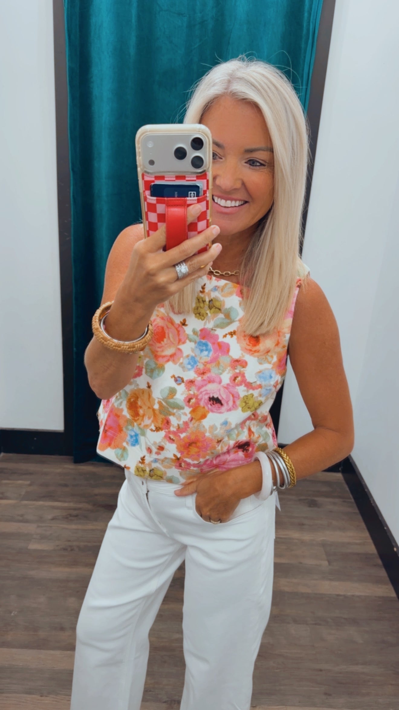Multi Color Sleeveless Top